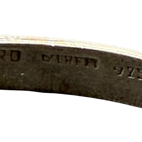 VTG 925 Sterling Silver South American Embossed Bangle Bracelet Timeless - Picture 3 of 5